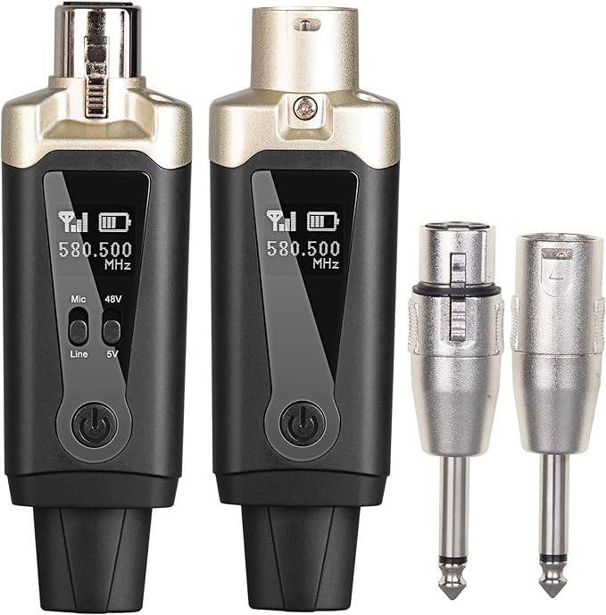 Sistema Inalámbrico Universal XLR | Convertidor de Micrófono (UHF Recargable)