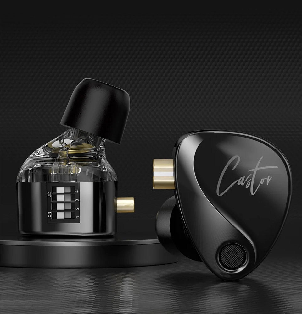 KZ Castor | Audífonos Dual-Driver con Switches Ajustables (Edición Harman & Bass)