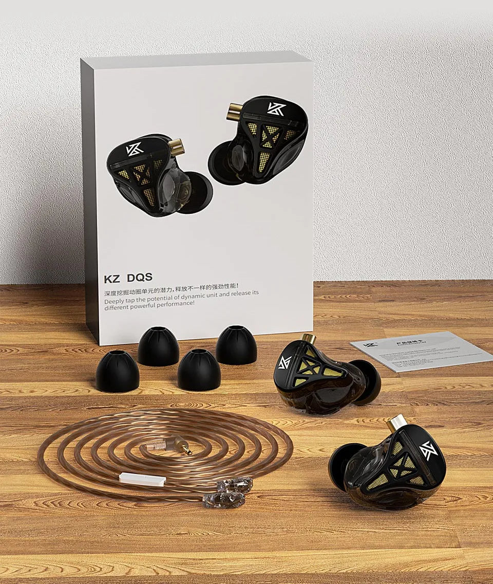 KZ DQS | Audífonos In-Ear Semi-Abiertos - Sonido Espacial y Bajos Profundos