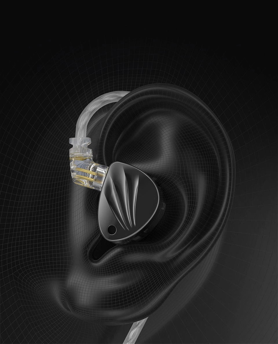 KZ Krila | Audífonos Híbridos Ajustables (1DD + 1BA) - Sonido de Estudio