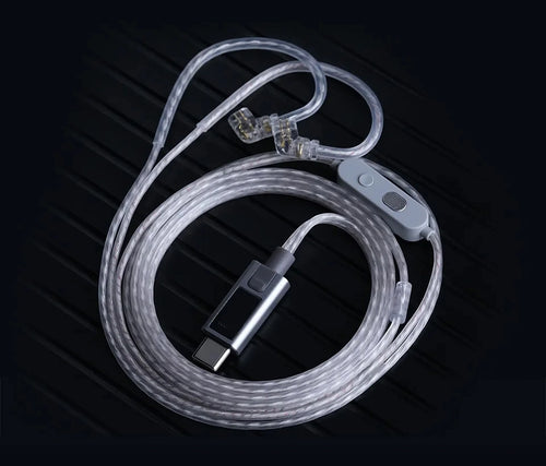 Cable KZ M2 | Upgrade Silver-Plated con Doble Micrófono y DSP (Switch EQ)