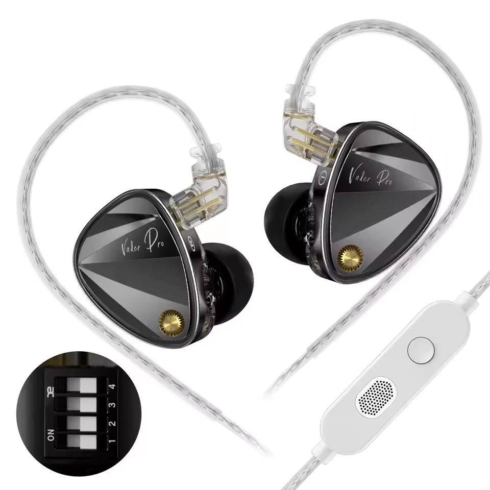KZ Vader Pro | Monitor In-Ear con 3 Drivers Dinámicos - Audio Profesional Hi-Res